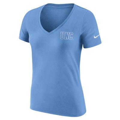 UNC Nike Women's Dri-Fit College V-Neck Tee