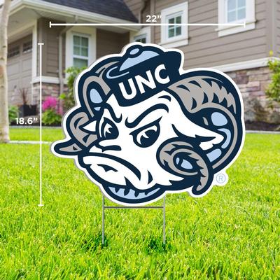 UNC Ram Head Logo Lawn Sign