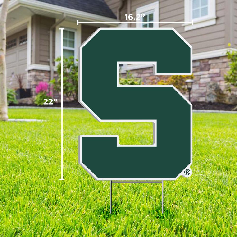  Michigan State Block S Logo Lawn Sign