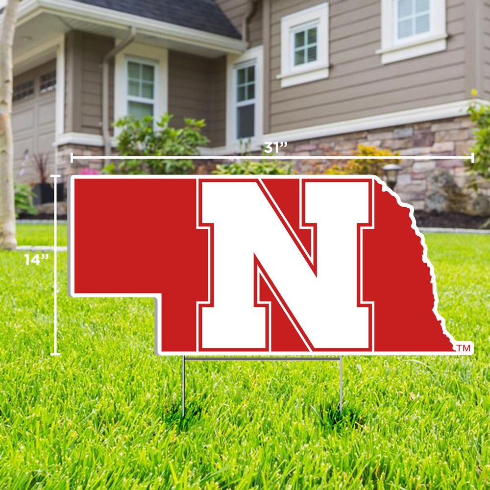  Nebraska State Logo Lawn Sign