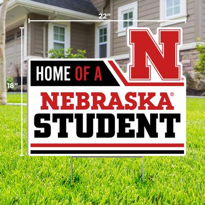 Nebraska Student Lawn Sign