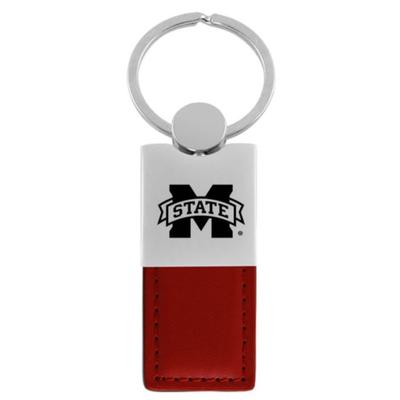 Mississippi State Leather Keychain