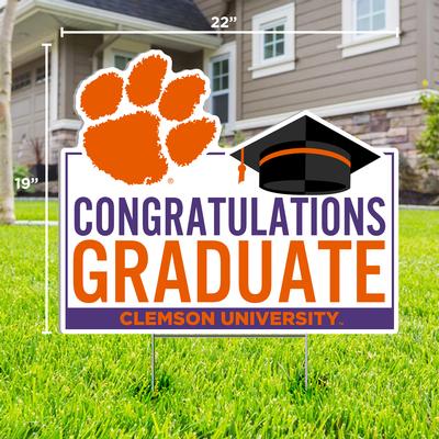 Clemson Congratulations Graduate Lawn Sign