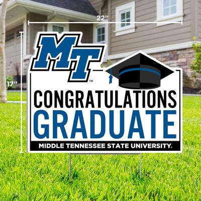 MTSU Congratulations Graduate Lawn Sign
