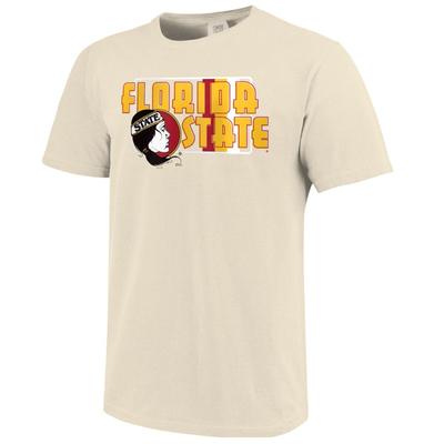 Florida State Vintage Stripes and Type Lady Seminole Short Sleeve Comfort Colors Tee
