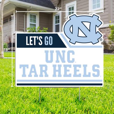 UNC Let's Go Tar Heels Lawn Sign