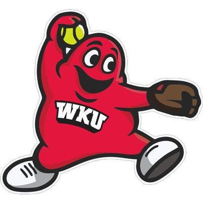 Western Kentucky Big Red Softball 3 inch Decal
