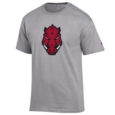Arkansas Champion Giant Hog Head Logo Tee