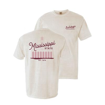 Mississippi State Summit Campus Building Comfort Colors Short Sleeve Tee