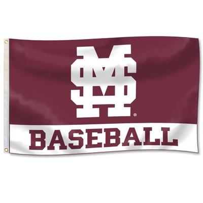 Mississippi State 3' x 5' MS Baseball House Flag