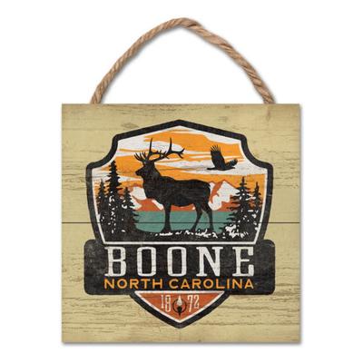 Boone 7' Wood Plank Flint Badge Sign