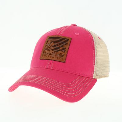 Florida State Spring Break Leather Patch Trucker Hat