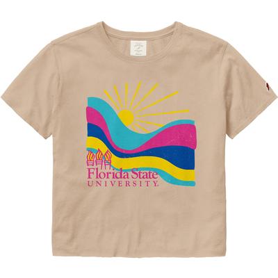 Florida State League Women's Spring Break Sun Waves Clothesline Crop Tee