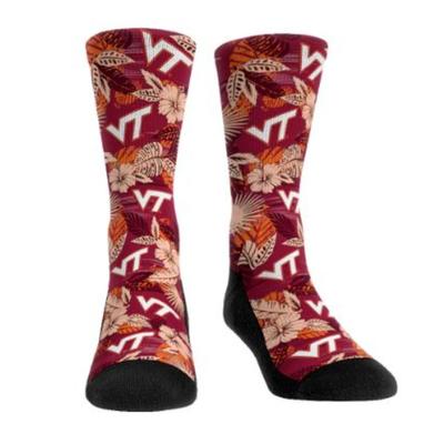 Virginia Tech Floral Crew Sock