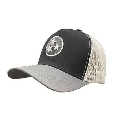 Black/Camo Tristar Adjustable Snapback Trucker Hat
