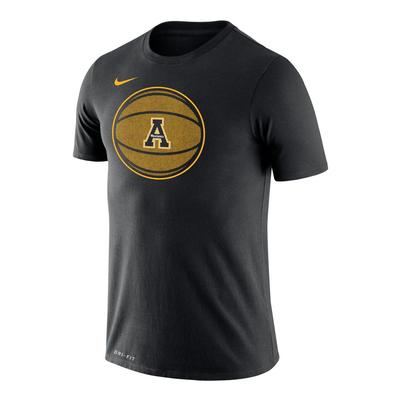 Appalachian State Nike Drifit Legend Basketball Logo Short Sleeve Tee