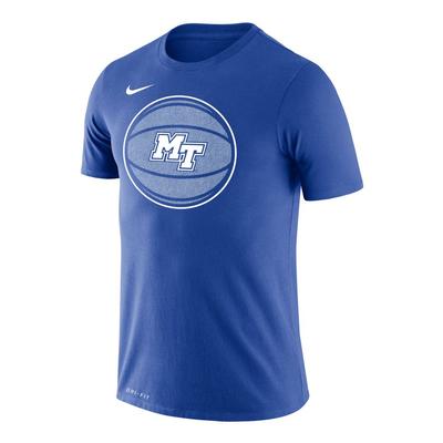 MTSU Nike Drifit Legend Basketball Logo Short Sleeve Tee