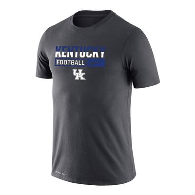 Kentucky Nike Drifit Legend Split Color Football Short Sleeve Tee