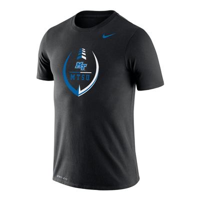 MTSU Nike Drifit Football Element with Logo Short Sleeve Tee