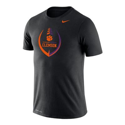 Clemson Nike Drifit Football Element with Logo Short Sleeve Tee