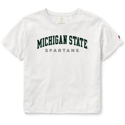 Michigan State League Clothesline Cropped Tee