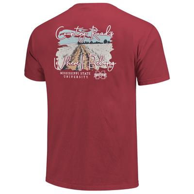 Mississippi State Country Roads Scene Short Sleeve Comfort Colors Tee