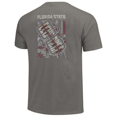 Florida State Spear and Pattern Short Sleeve Comfort Colors Tee