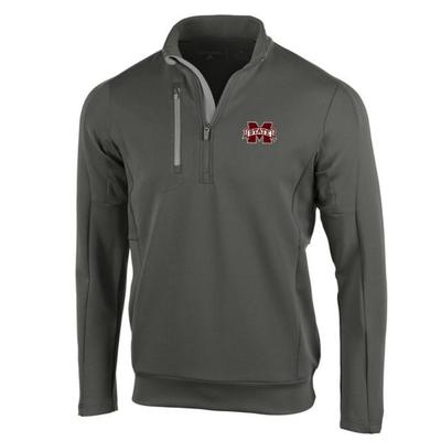 Mississippi State Antigua Generation 1/4 Zip Pullover CARBON/SILVER
