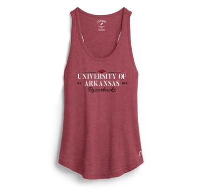 Arkansas League Women's Intramural Stencil Tapered Tank