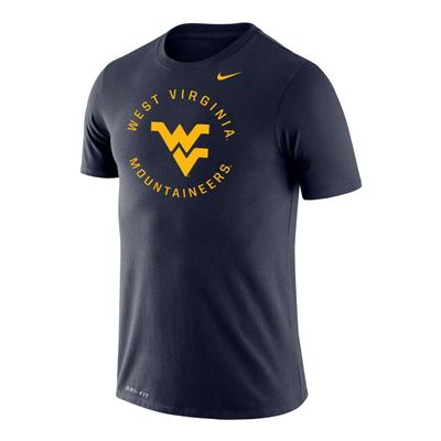 West Virginia Nike Drifit Legend Circle Logo Short Sleeve Tee