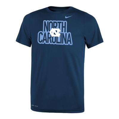 UNC Nike YOUTH Drifit Legend Tee
