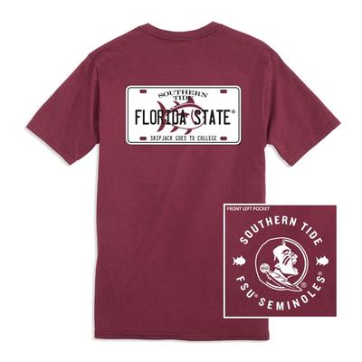 Florida State Southern Tide License Plate Tee