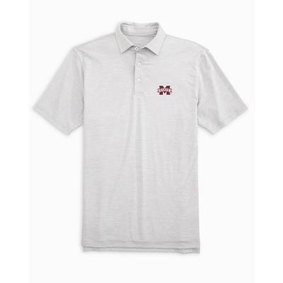 Mississippi State Southern Tide Driver Space Dye Performance Polo