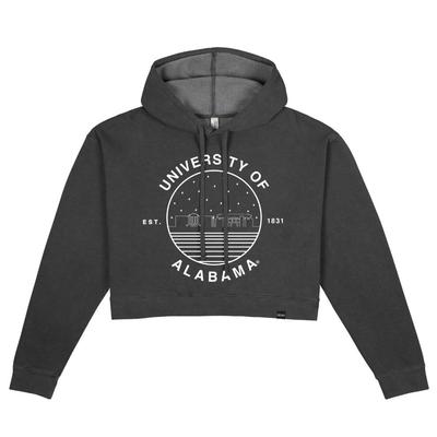 Alabama Uscape Women's Starry Scape Pigment Dye Crop Hoodie