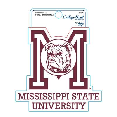 Mississippi State Blue 84 Vault Bulldog in M Decal