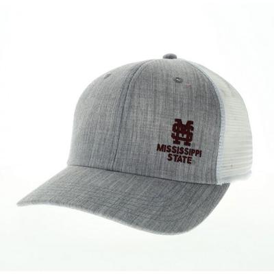 Mississippi State Legacy Mid-Pro Off-set Embroidered Logo Trucker Hat