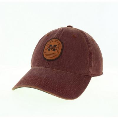 Mississippi State Legacy Leather Logo Patch Adjustable Hat