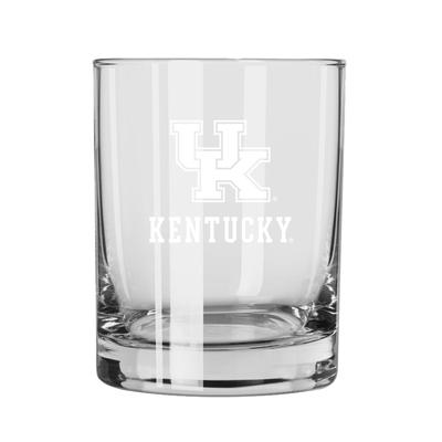 Kentucky 13.5oz Etched Rocks Glass