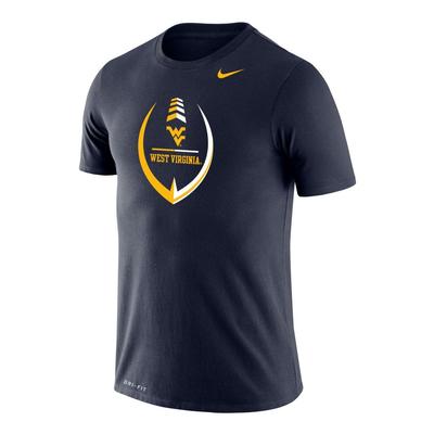 West Virginia Nike Drifit Legend Football Element with Logo Tee