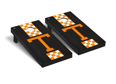 Tennessee Victory Tailgate Onyx Stripe Vault Cornhole Board Set