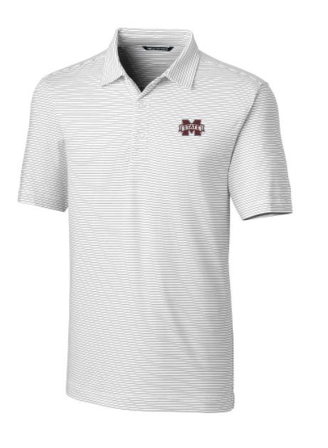  Mississippi State Cutter & Buck Big And Tall Forge Pencil Stripe Polo