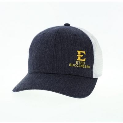 ETSU Legacy Offset Embroidered Logo Trucker Hat