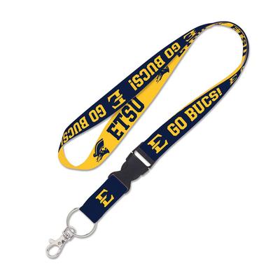 East Tennessee State Buccaneers ETSU PSG Lanyard Premium 2-sided Keychain with Hook University 