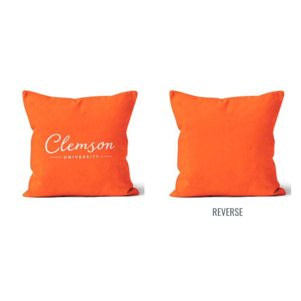  Clemson 18 X 18 Script Pillow