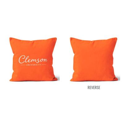 Clemson 18 x 18 Script Pillow