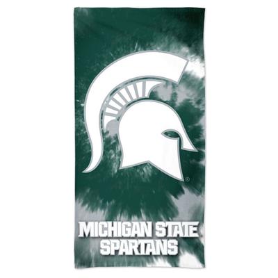 Michigan State 30X60 Tie Dye Beach Towel
