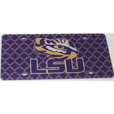 LSU License Plate Lattice Logo