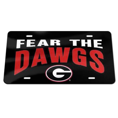 Georgia Fear the Dawgs License Plate