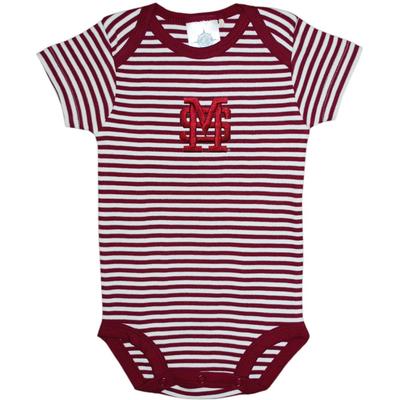 Mississippi State Infant Interlock MS Striped Bodysuit