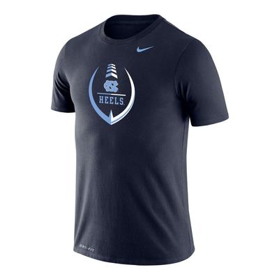 UNC Nike Drifit Football Element with Logo Tee